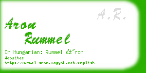 aron rummel business card